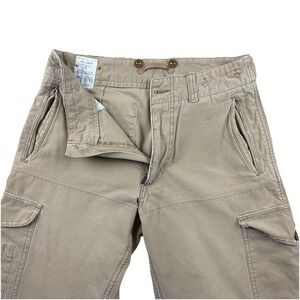 American Eagle Pants Mens 30x32 Tan Khaki Military Cargo Trouser Y2K Baggy